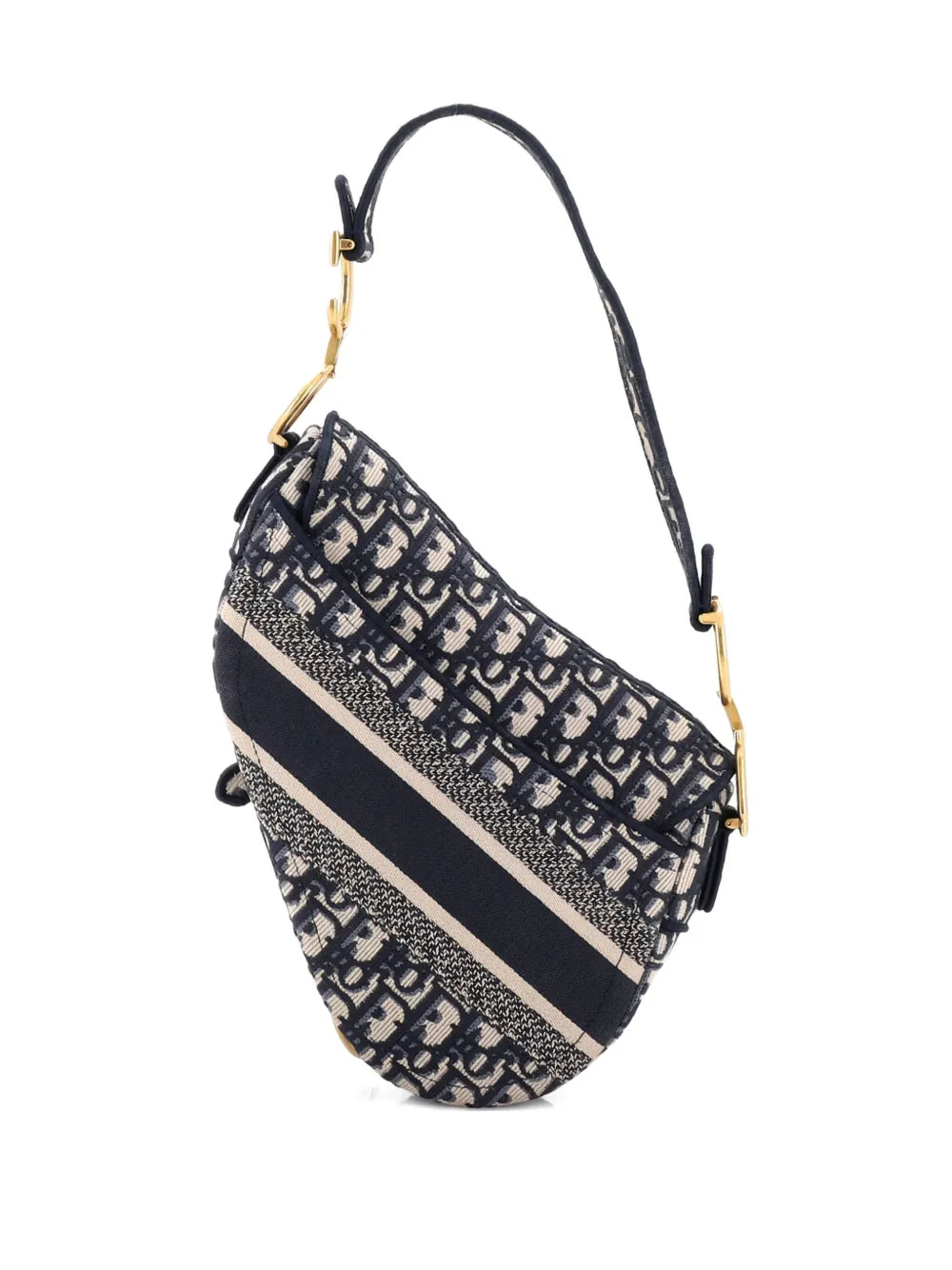 Pre-OwnedChristian Dior Pre-OwnedSaddle Handbag Logo Embroidered Oblique Canvas Medium shoulder bag