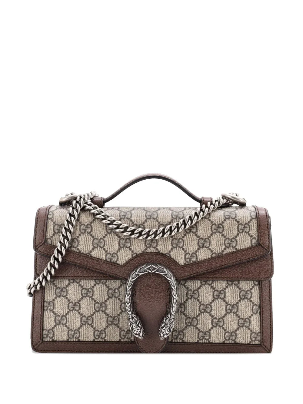 Pre-OwnedGucci Pre-OwnedDionysus Top Handle Chain Bag GG Coated Canvas Small satchel