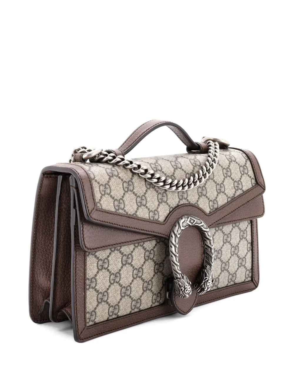 Pre-OwnedGucci Pre-OwnedDionysus Top Handle Chain Bag GG Coated Canvas Small satchel