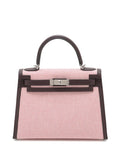 Pre-OwnedHermre-Owned2022 Toile Quadrille and Swift Kelly II Sellier 28 satchel