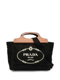 Pre-OwnedPrada Pre-Owned2013-2025 Canvas Wood Handle Canapa Logo satchel