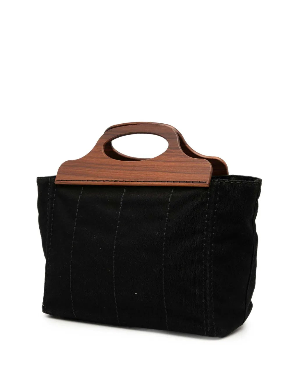 Pre-OwnedPrada Pre-Owned2013-2025 Canvas Wood Handle Canapa Logo satchel