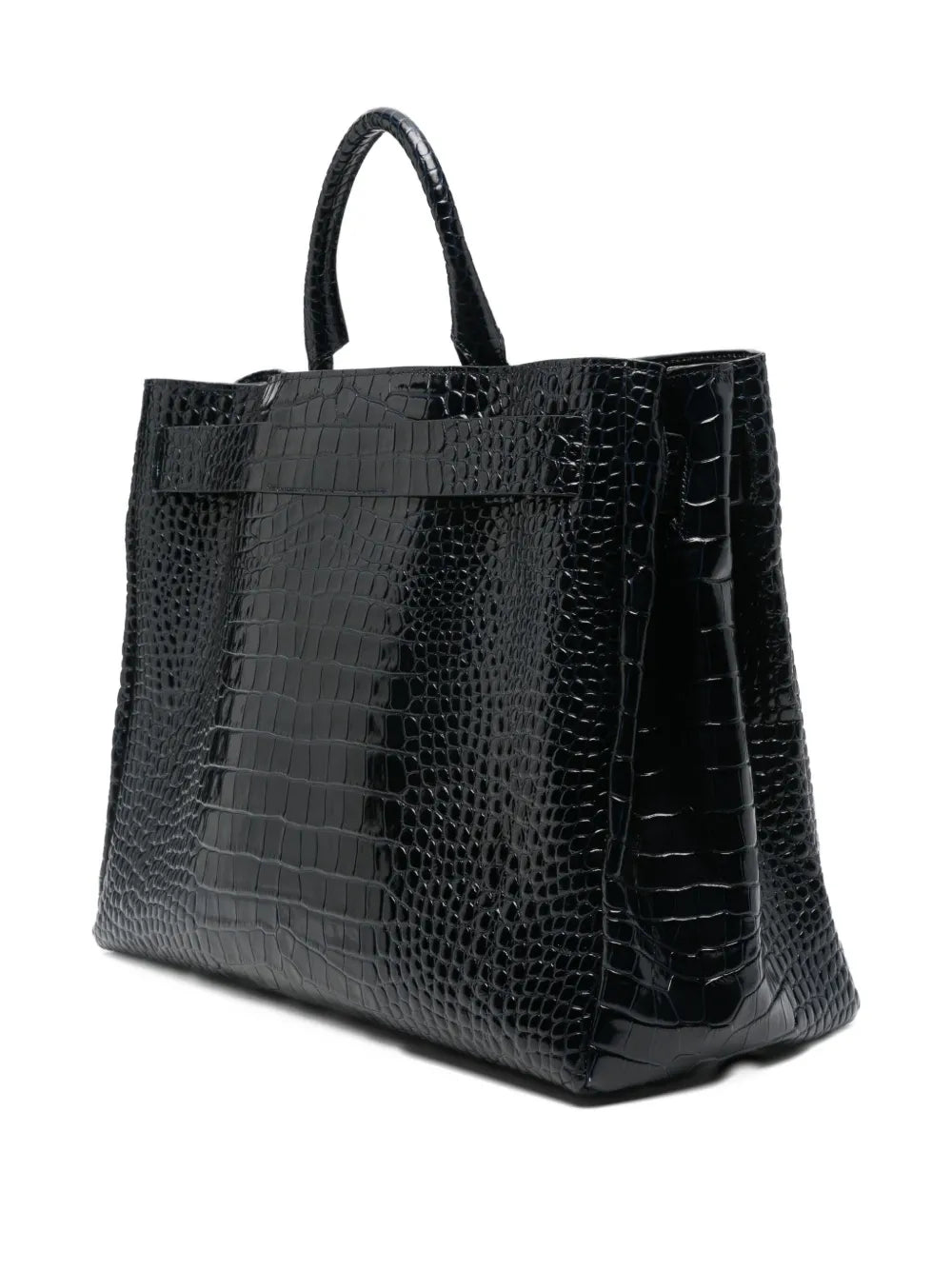 Icebergcrocodile-effect tote bag