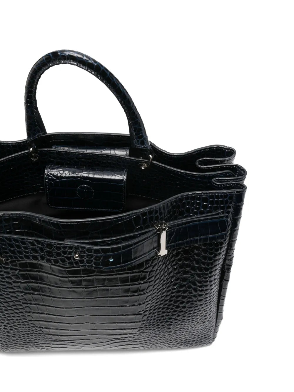 Icebergcrocodile-effect tote bag