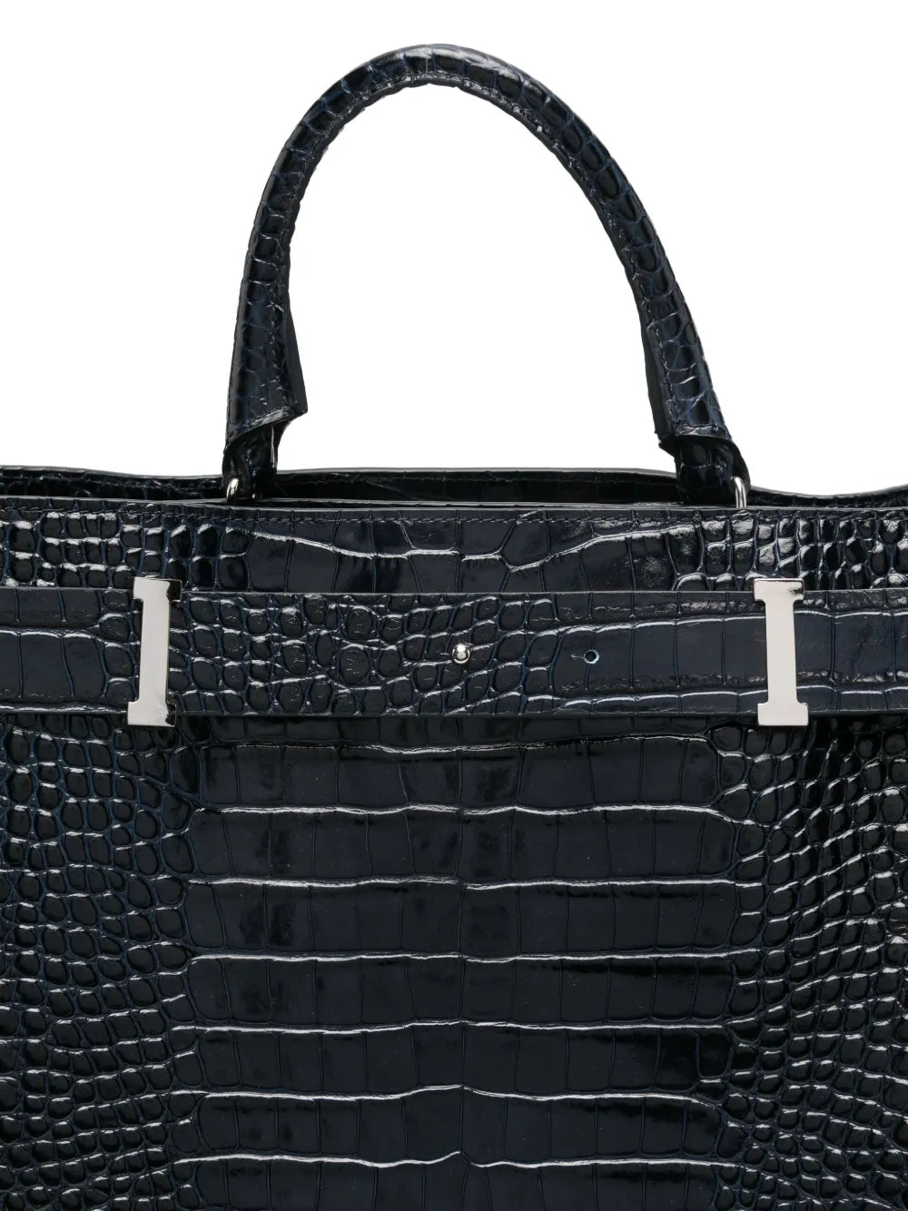Icebergcrocodile-effect tote bag