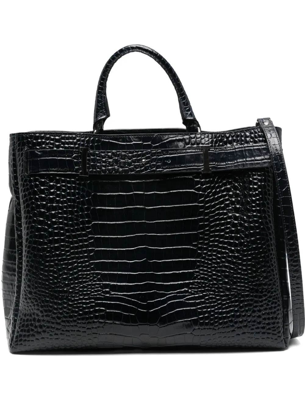 Icebergcrocodile-effect tote bag