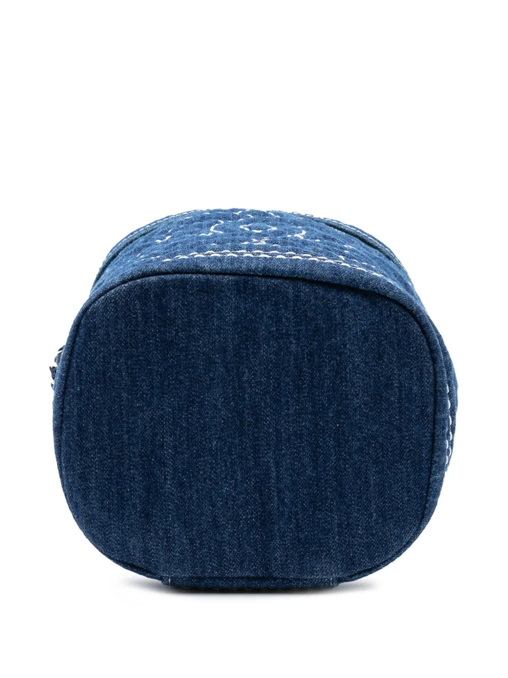 Pre-OwnedCHANEL Pre-Owned2019 CC Quilted Denim Trip Vanity Case with Chain satchel