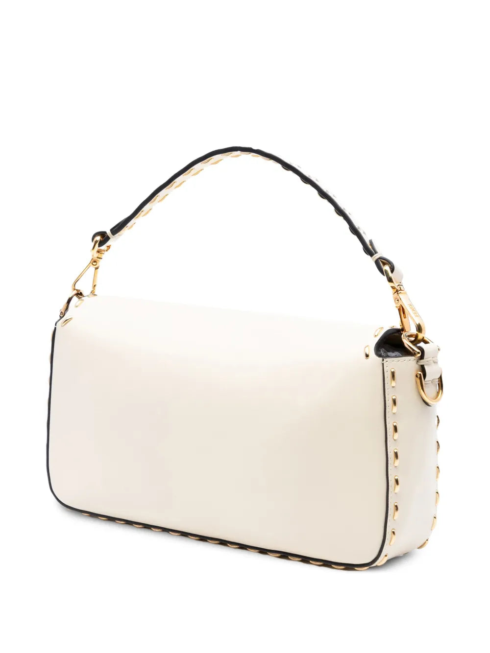 Pre-OwnedFendi Pre-Owned2010-2025 Leather Metal Stitch Baguette satchel