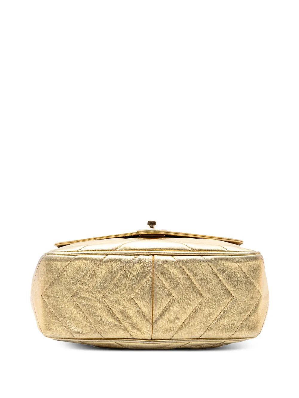 Pre-OwnedCHANEL Pre-Owned1991-1994 Chevron Metallic Lambskin Tassel Chain Camera Bag crossbody bag