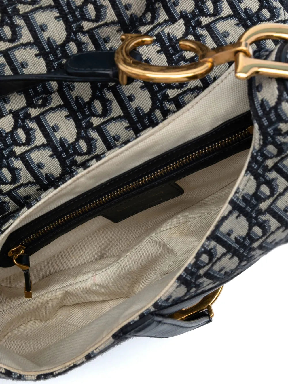 Pre-OwnedChristian Dior Pre-Owned2019 Oblique Canvas Saddle Bag shoulder bag