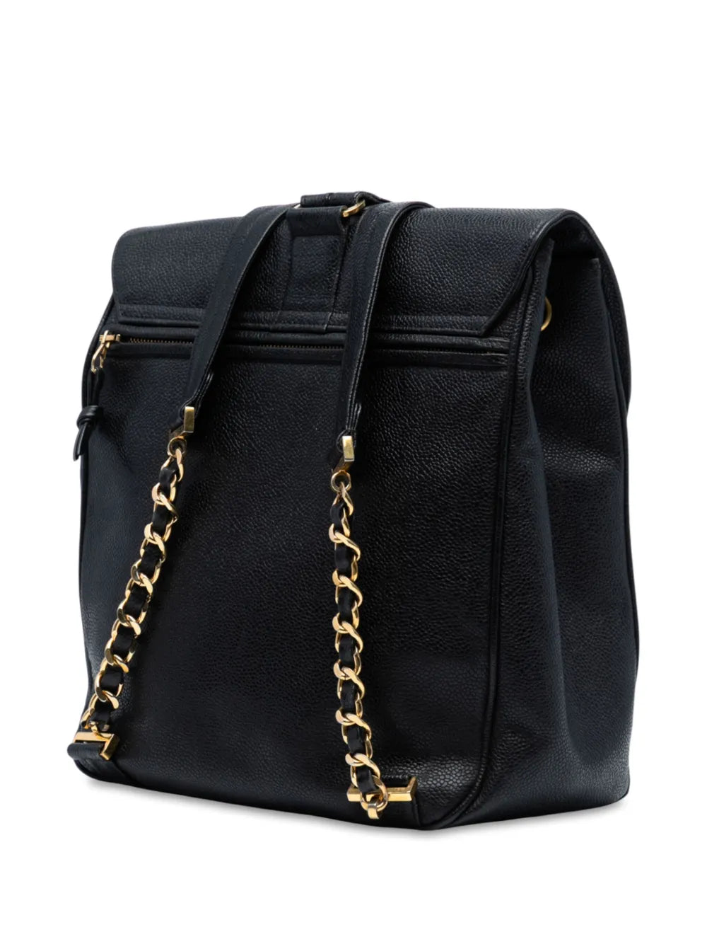 Pre-OwnedCHANEL Pre-Owned1994-1996 CC Caviar Turn Lock backpack