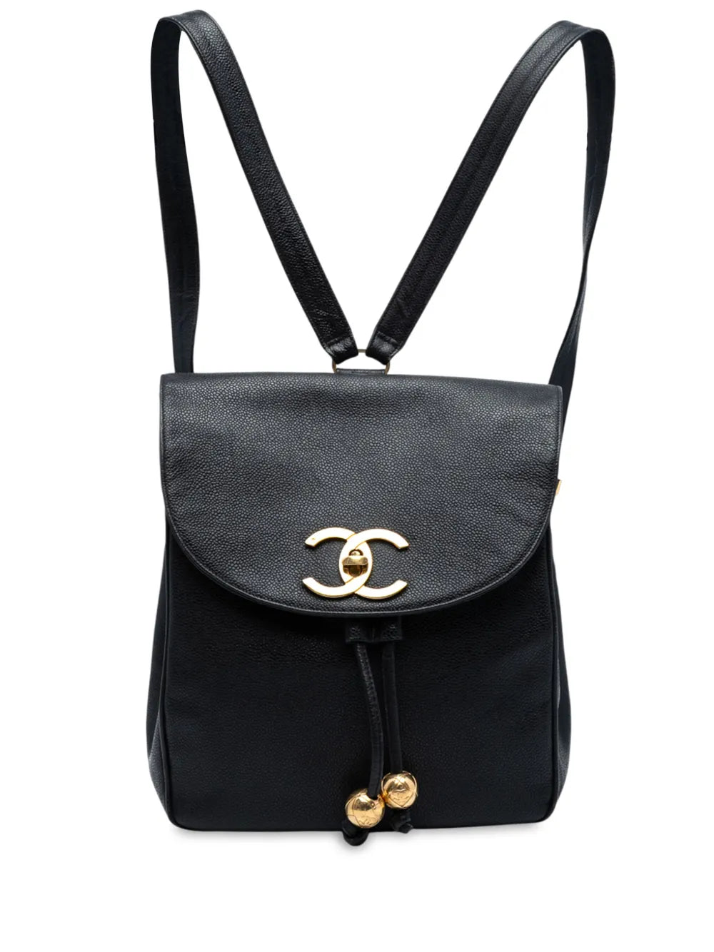 Pre-OwnedCHANEL Pre-Owned1994-1996 CC Caviar Turn Lock backpack