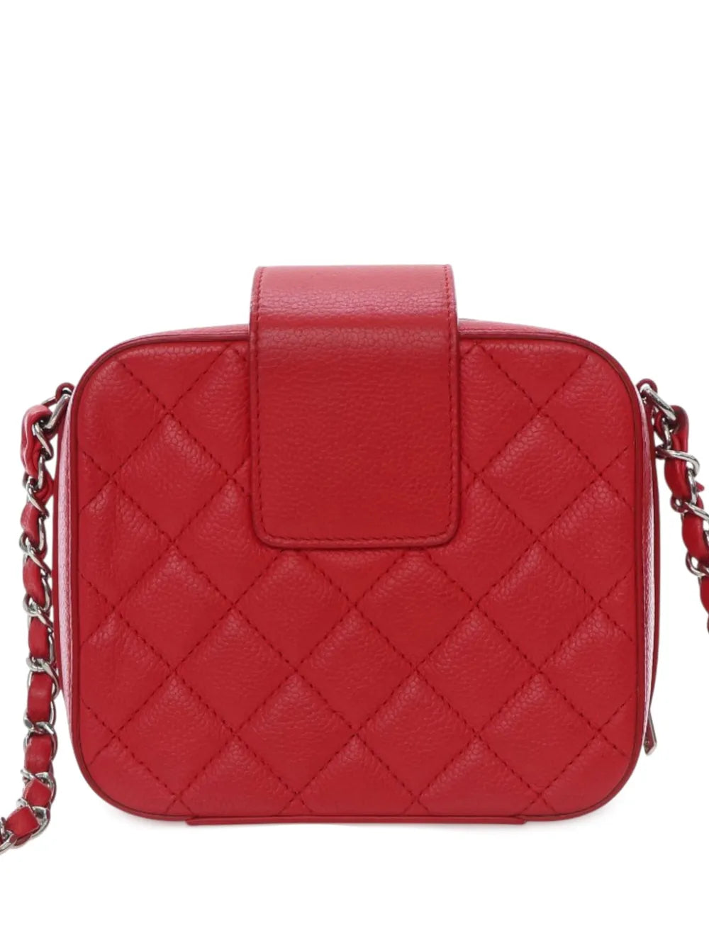 Pre-OwnedCHANEL Pre-Owned2017-2018 Mini Quilted Caviar CC Box Camera Bag crossbody bag