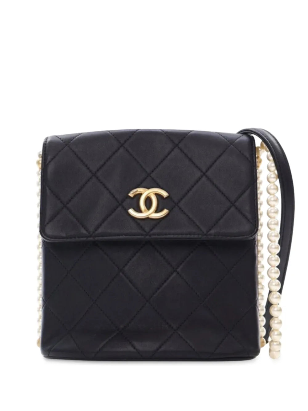 Pre-OwnedCHANEL Pre-Owned2021 Small Quilted Calfskin About Pearls Hobo crossbody bag