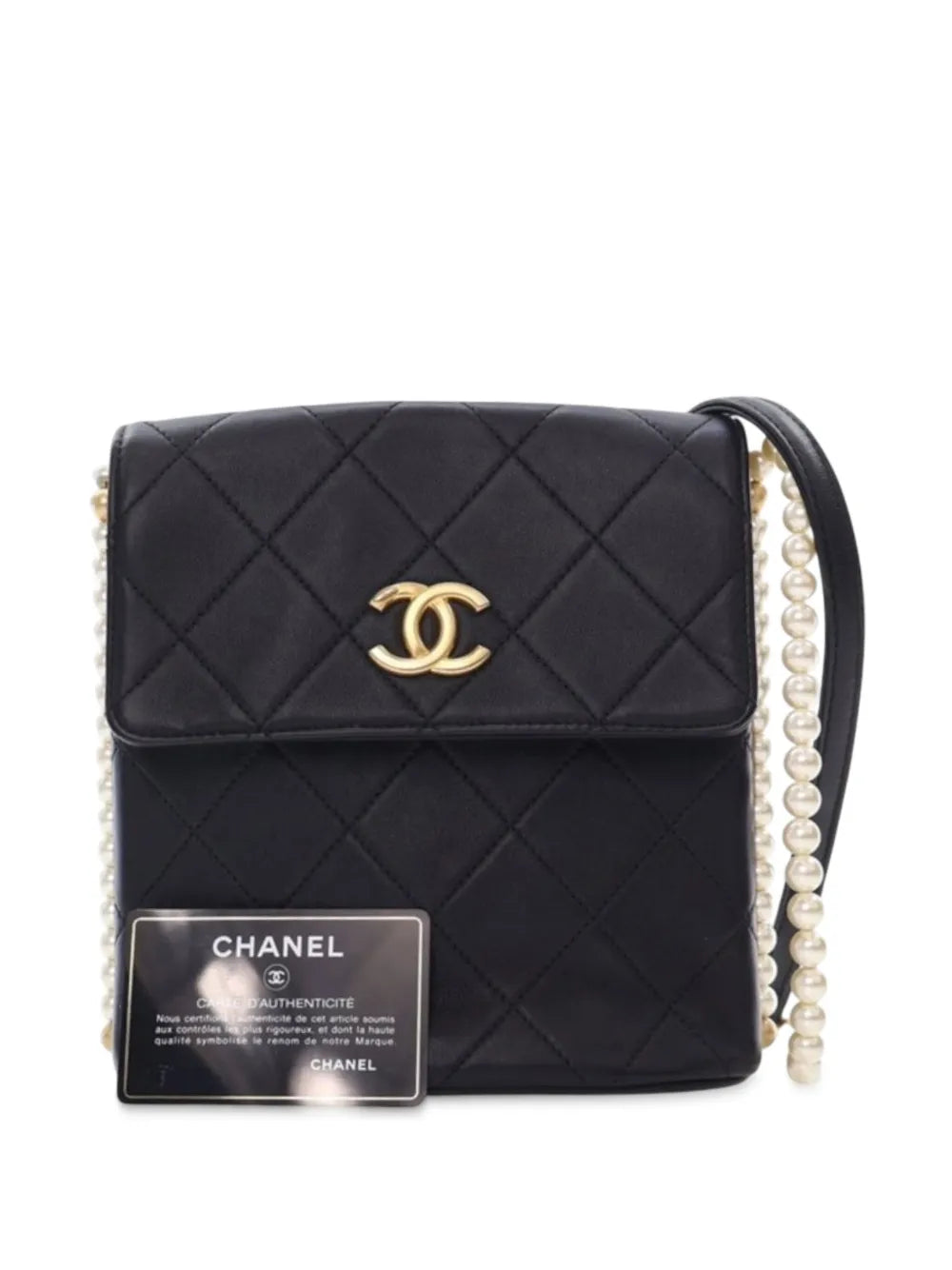 Pre-OwnedCHANEL Pre-Owned2021 Small Quilted Calfskin About Pearls Hobo crossbody bag