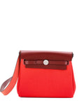 Pre-OwnedHermre-OwnedHerbag Zip Toile and Leather 20 shoulder bag