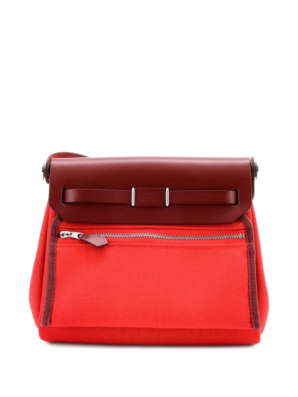 Pre-OwnedHermre-OwnedHerbag Zip Toile and Leather 20 shoulder bag