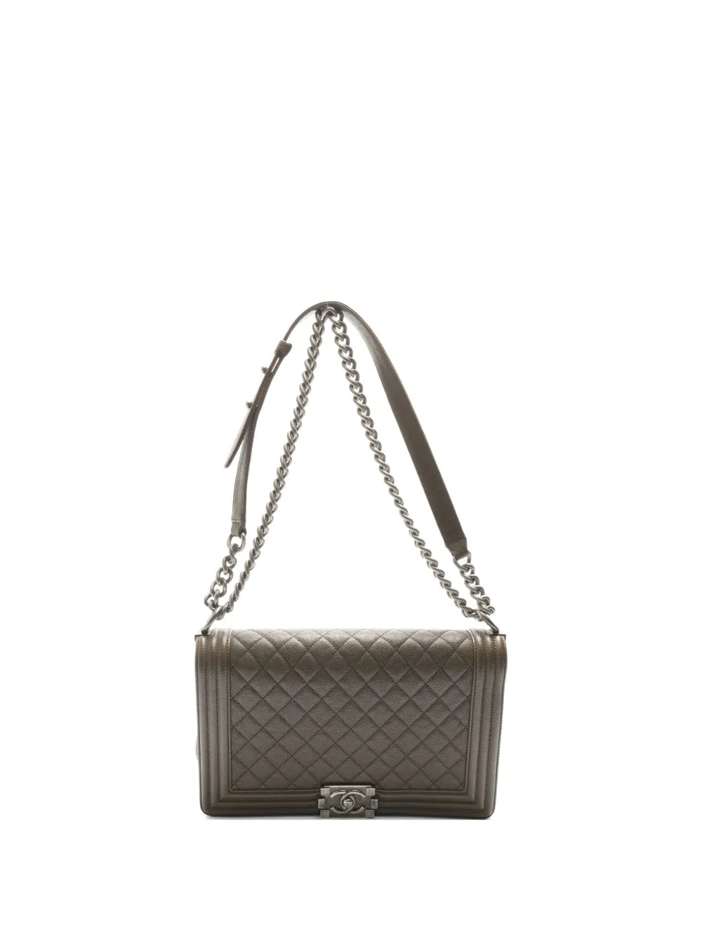 Pre-OwnedCHANEL Pre-Owned2016-2017 Medium Boy quilted chain shoulder bag