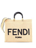 Pre-OwnedFendi Pre-OwnedSunshine Shopper Woven Raffia Medium tote bag