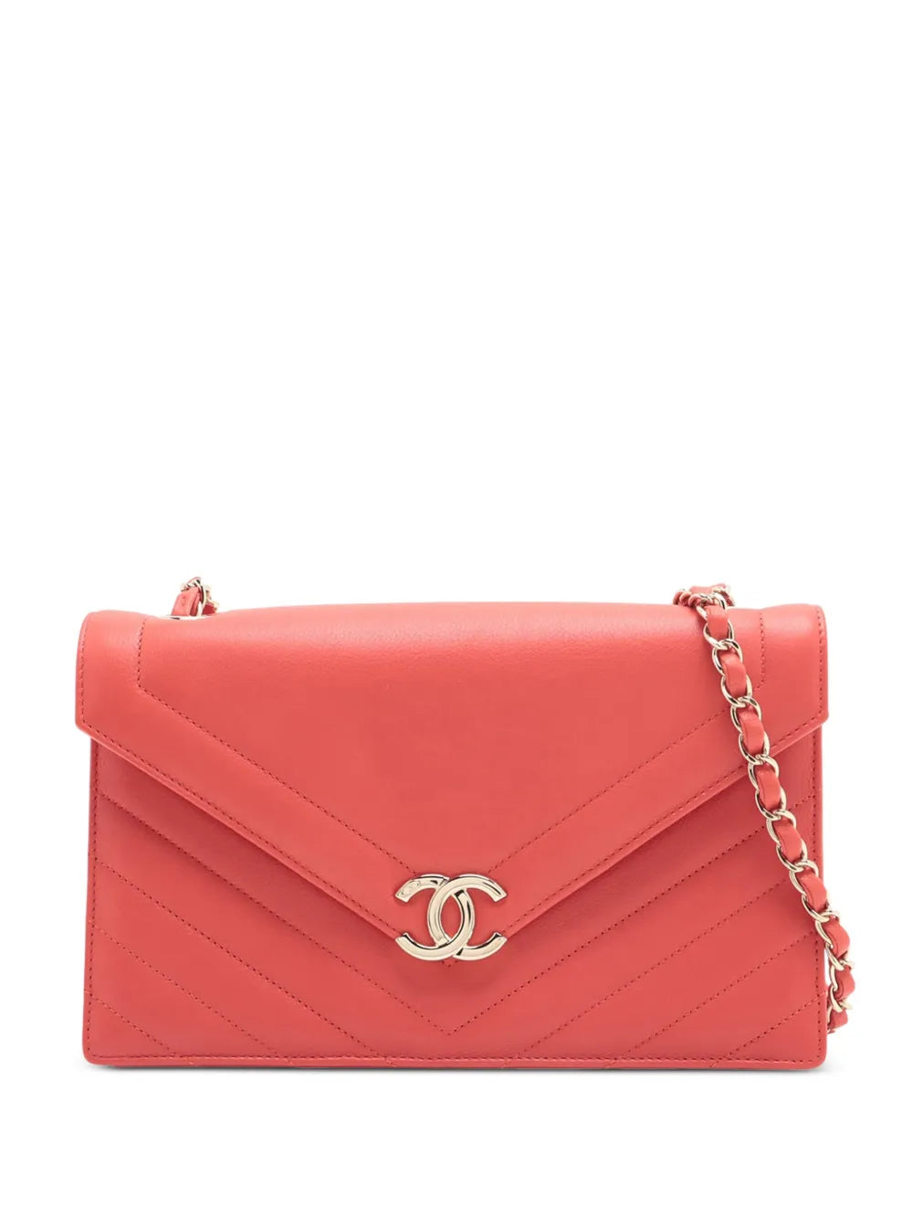 Pre-OwnedCHANEL Pre-Owned2019 Small Chevron Lambskin Envelope Flap crossbody bag