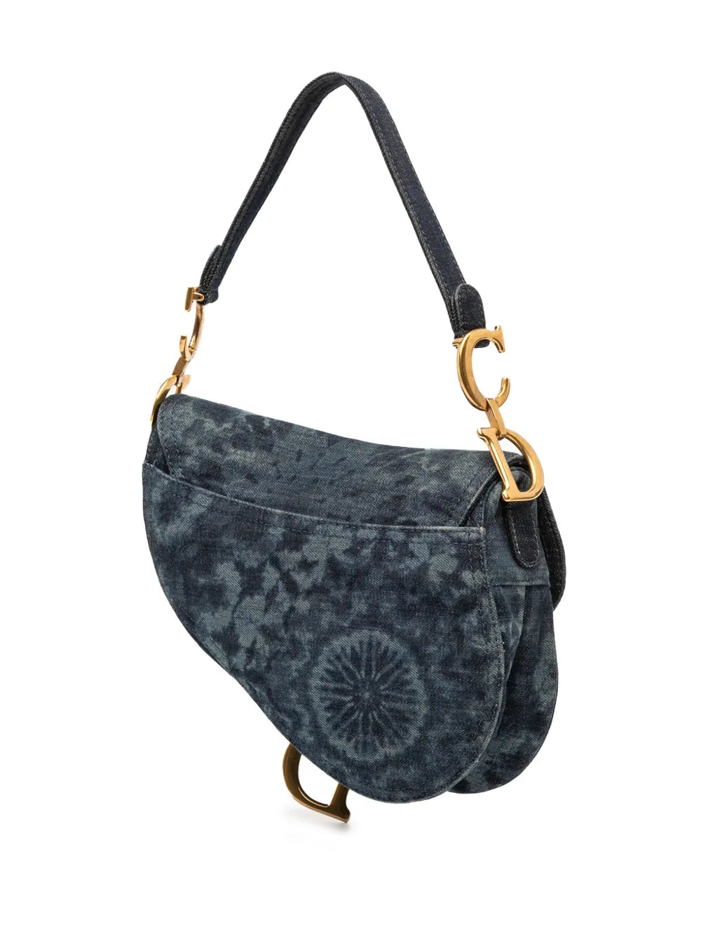 Pre-OwnedChristian Dior Pre-Owned2019 Denim Tie Dye Saddle Bag shoulder bag
