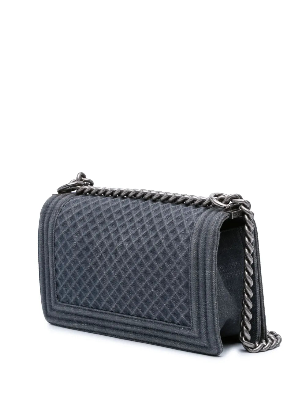 Pre-OwnedCHANEL Pre-Owned2016-2017 Medium Embossed Denim Boy Flap crossbody bag