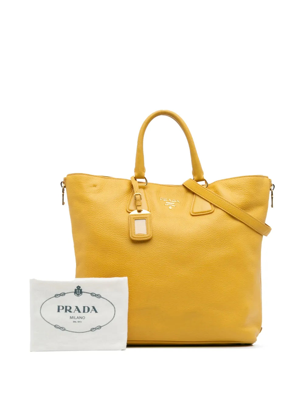 Pre-OwnedPrada Pre-Owned2000-2025 Vitello Daino Side Zip Open Convertible Tote satchel