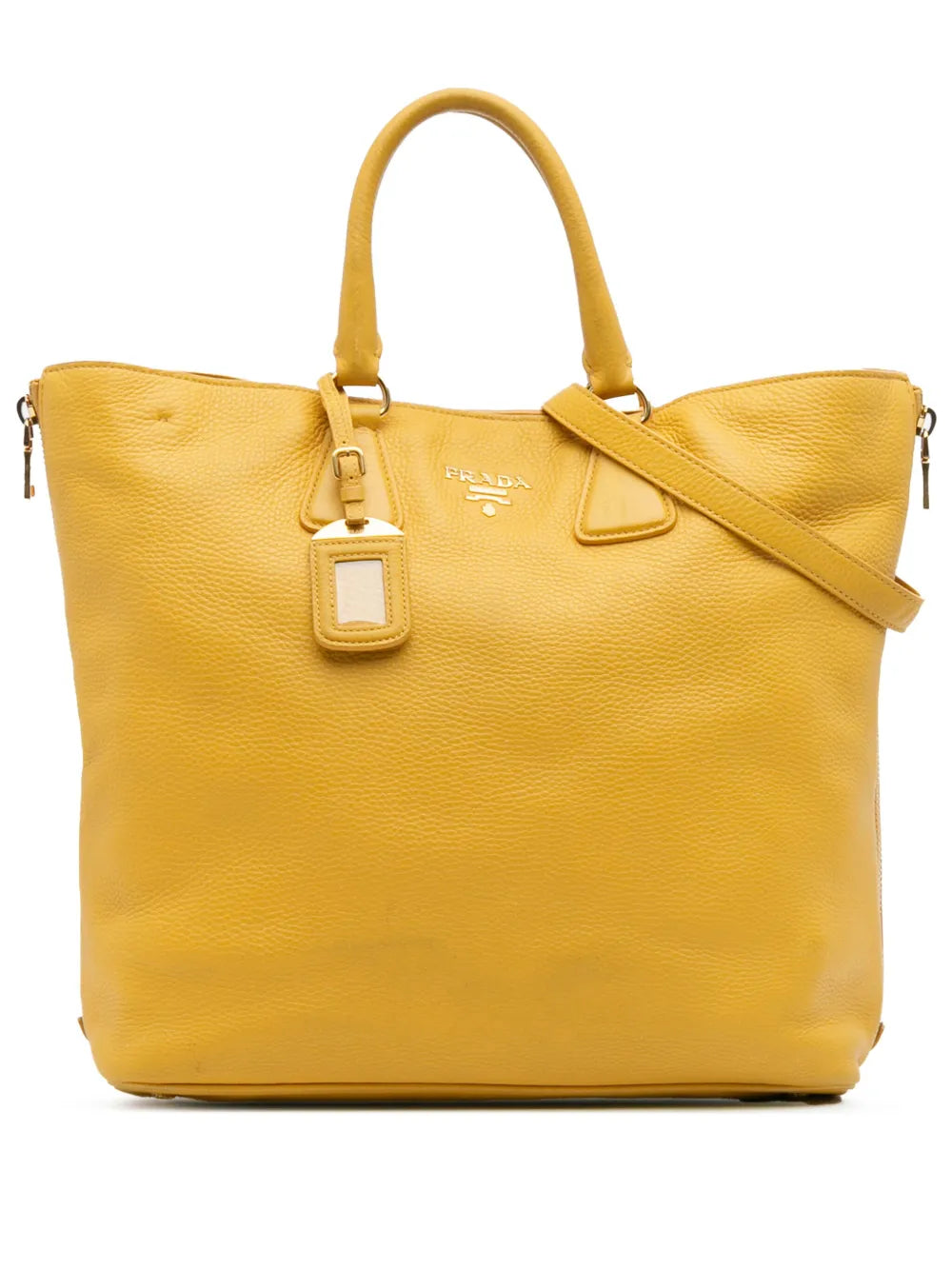 Pre-OwnedPrada Pre-Owned2000-2025 Vitello Daino Side Zip Open Convertible Tote satchel
