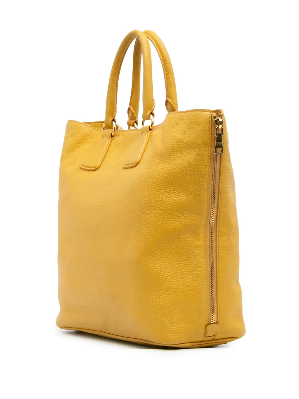 Pre-OwnedPrada Pre-Owned2000-2025 Vitello Daino Side Zip Open Convertible Tote satchel