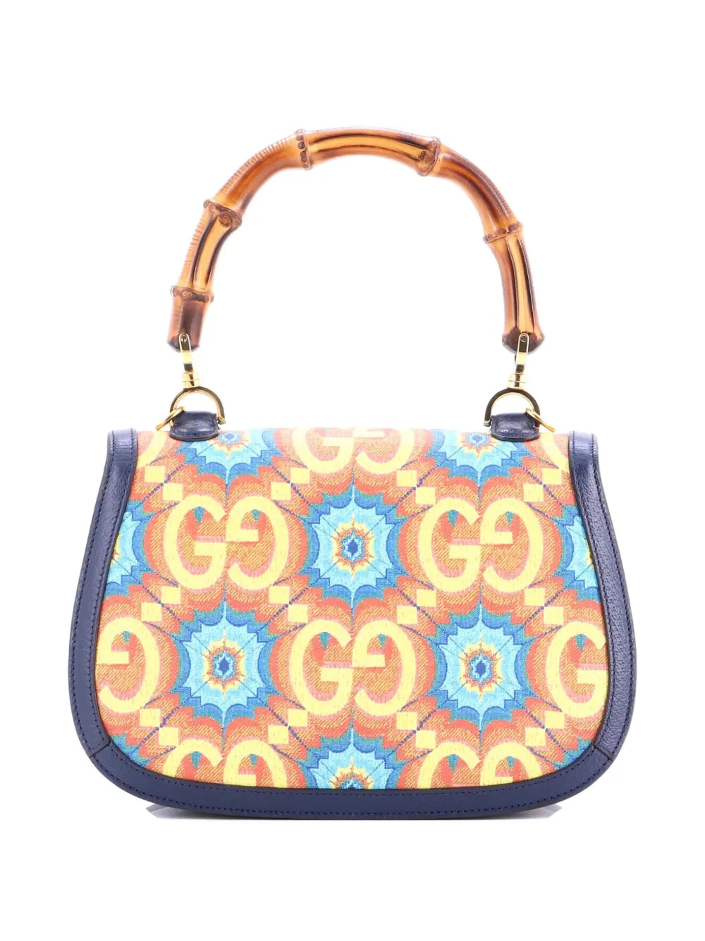 Pre-OwnedGucci Pre-OwnedBamboo 1947 Top Handle Bag Kaleidoscope Print GG Coated Canvas Medium crossbody bag