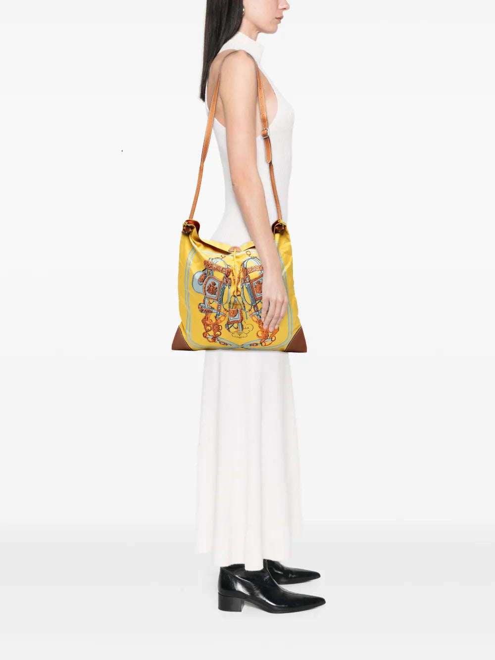 Pre-OwnedHerm??re-Owned2009 Silk and Barenia Brides de Gala Silky City 38 crossbody bag