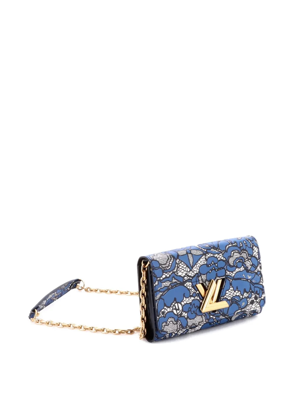 Pre-OwnedLouis Vuitton Pre-OwnedTwist Chain Wallet Lace Embossed Leather crossbody bag