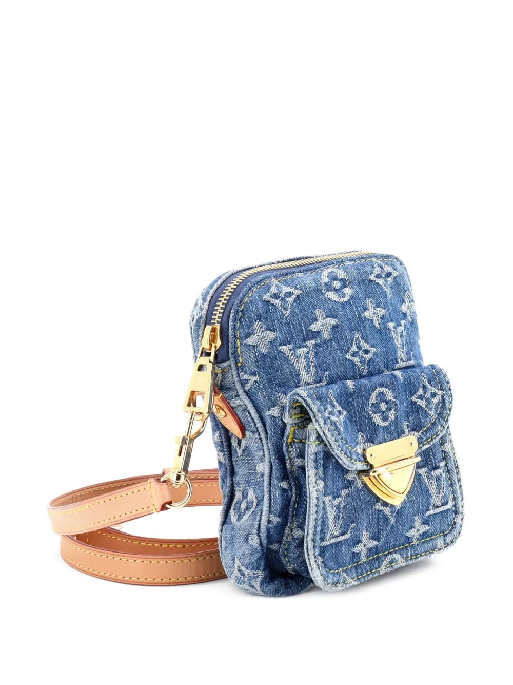 Pre-OwnedLouis Vuitton Pre-OwnedFairfax Pochette LV Remix Monogram Denim crossbody bag