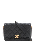 Pre-OwnedCHANEL Pre-Owned2021-2025 Small Quilted Caviar Chain Melody Flap crossbody bag