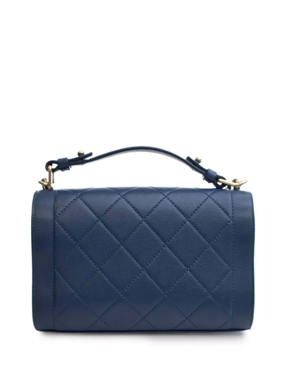 Pre-OwnedCHANEL Pre-Owned2016-2017 Small Quilted Grained Calfskin Label Click Flap satchel