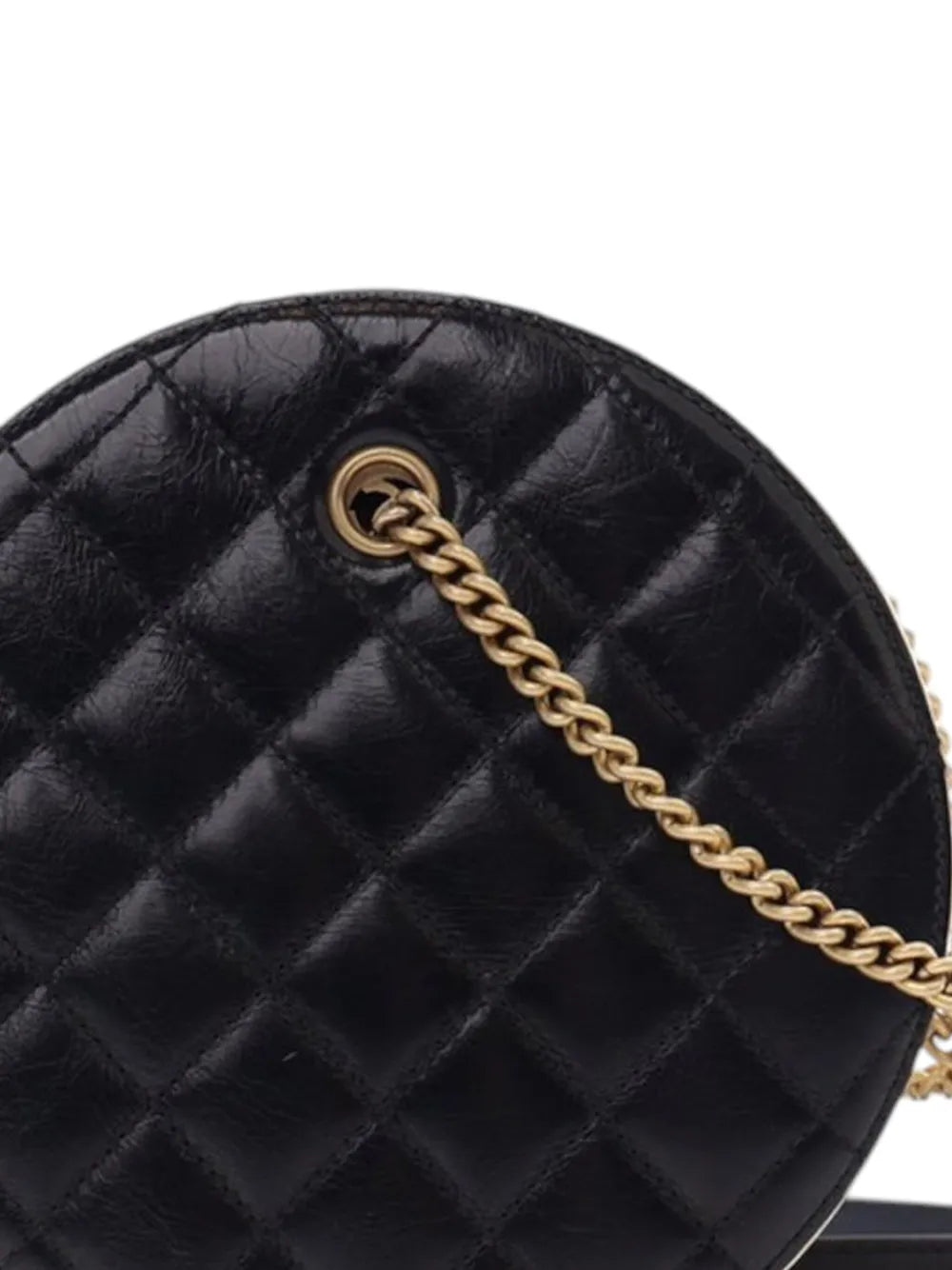 Pre-OwnedCHANEL Pre-Owned2019 Crumpled Calfskin En Vogue Round Bag satchel