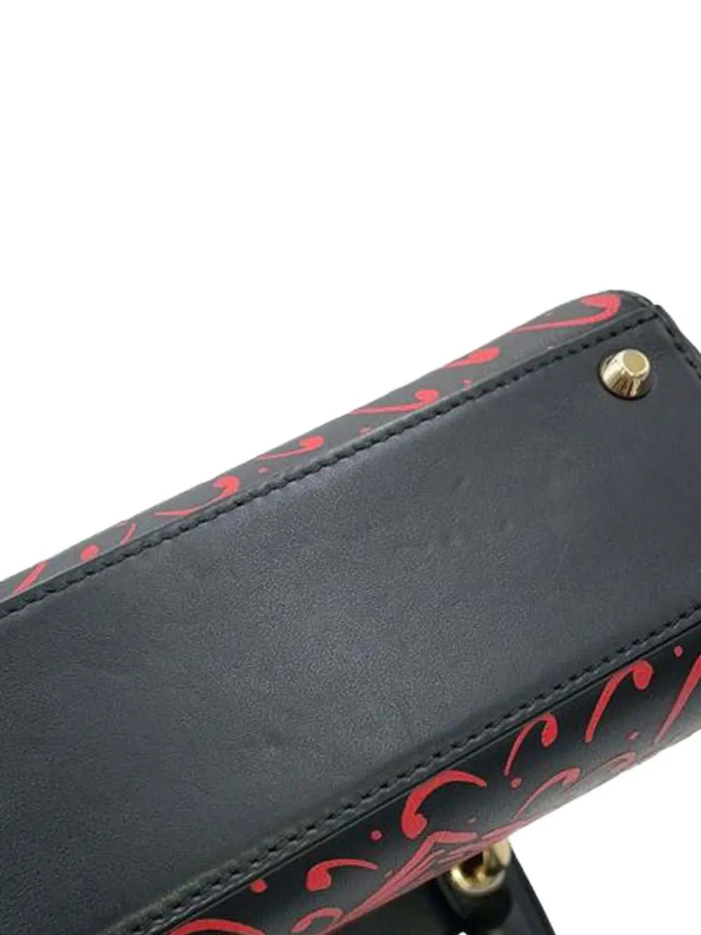 Pre-OwnedChristian Dior Pre-Owned2015-2025 Mini Smooth Calfskin Painted Heart Clover Lady Dior satchel