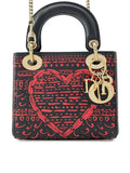 Pre-OwnedChristian Dior Pre-Owned2015-2025 Mini Smooth Calfskin Painted Heart Clover Lady Dior satchel