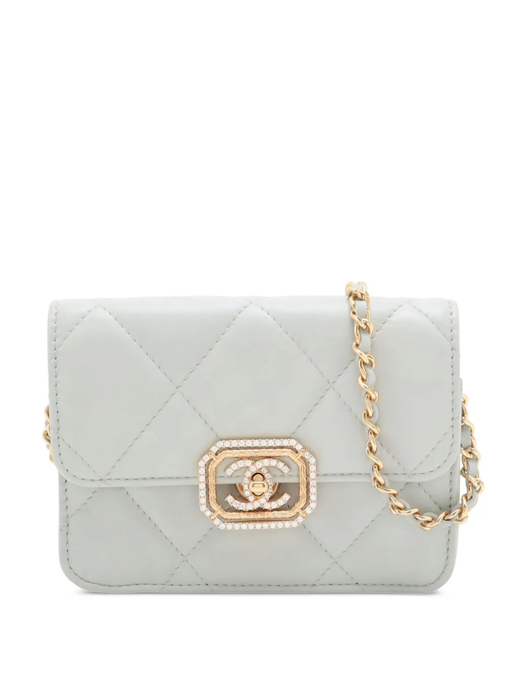 Pre-OwnedCHANEL Pre-Owned2021-2025 Quilted Lambskin Crystal Clutch on Chain crossbody bag