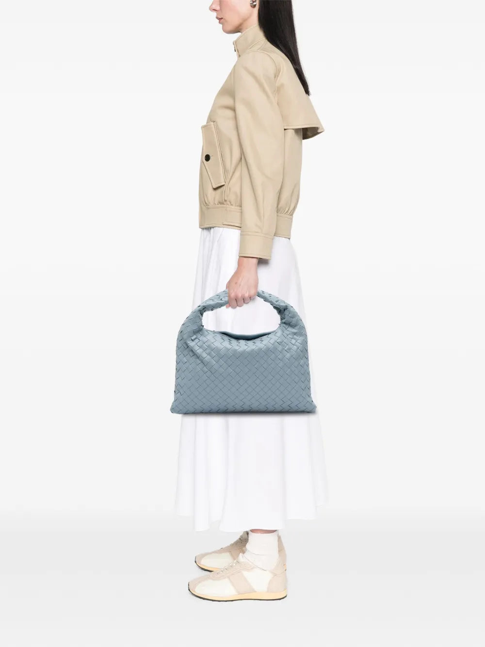 Pre-OwnedBottega Veneta Pre-Owned2012-2025 Small Calfskin Intrecciato Hop hobo bag