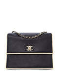 Pre-OwnedCHANEL Pre-Owned2017-2018 CC Bicolor Calfskin Square Frame Flap crossbody bag