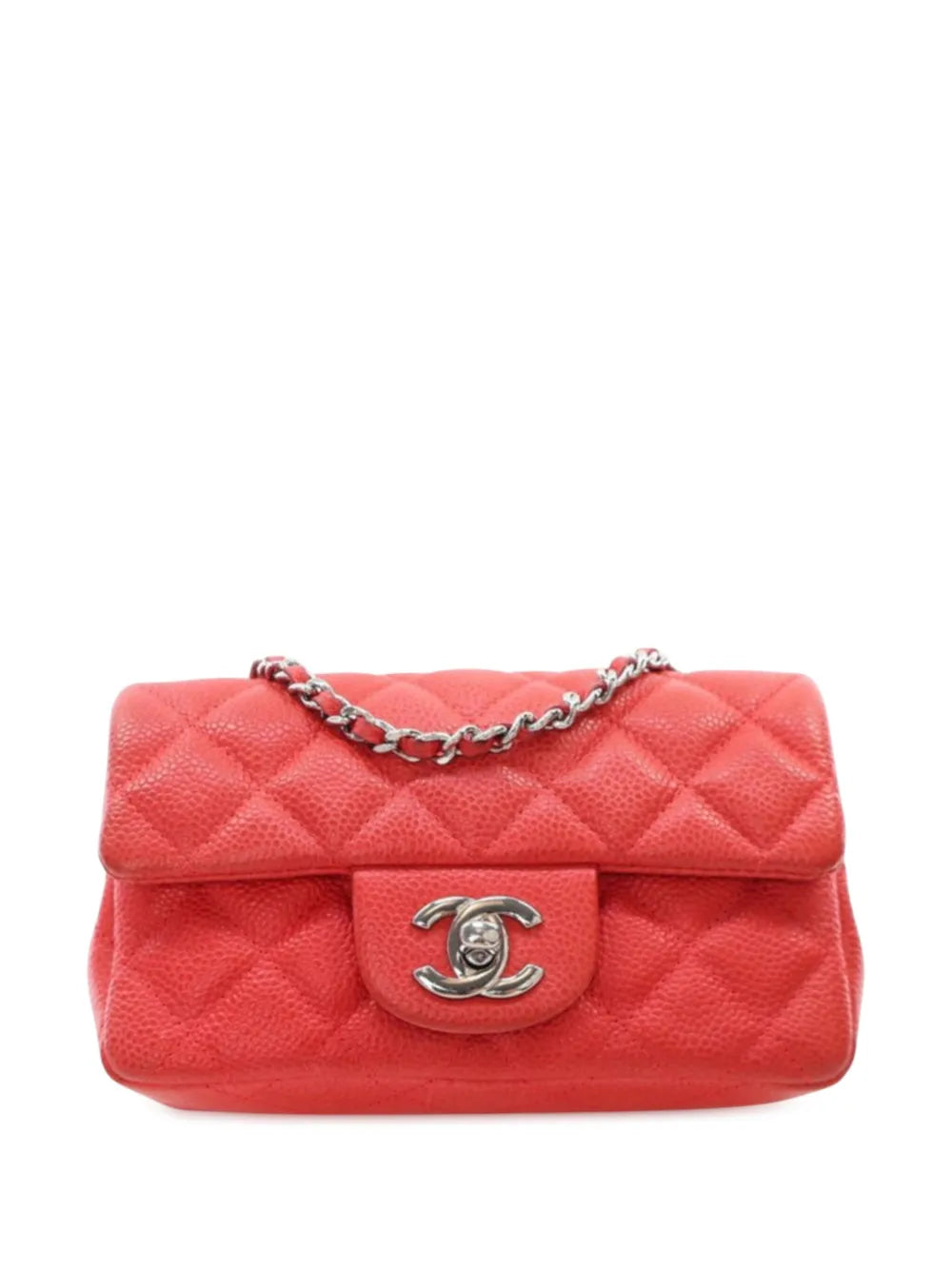 Pre-OwnedCHANEL Pre-Owned2012-2013 Extra Mini Rectangular Classic Caviar Single Flap crossbody bag