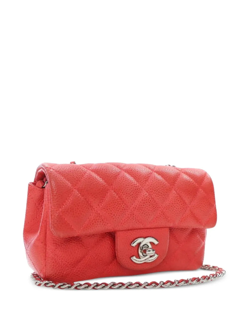 Pre-OwnedCHANEL Pre-Owned2012-2013 Extra Mini Rectangular Classic Caviar Single Flap crossbody bag