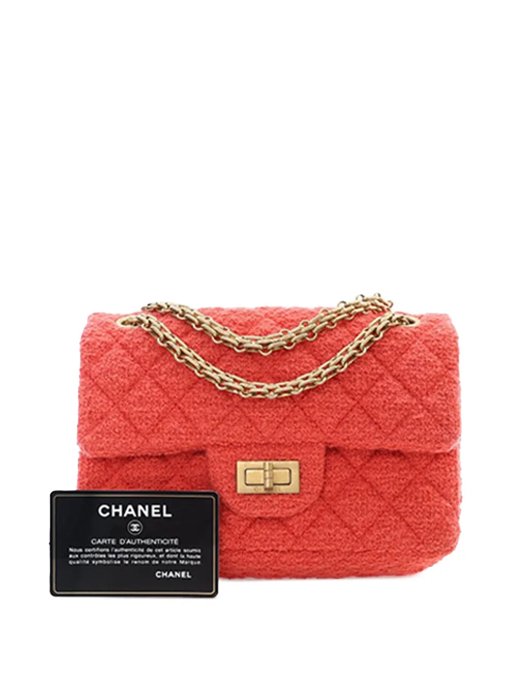 Pre-OwnedCHANEL Pre-Owned2020 Mini Reissue 2.55 Tweed Single Flap 224 crossbody bag