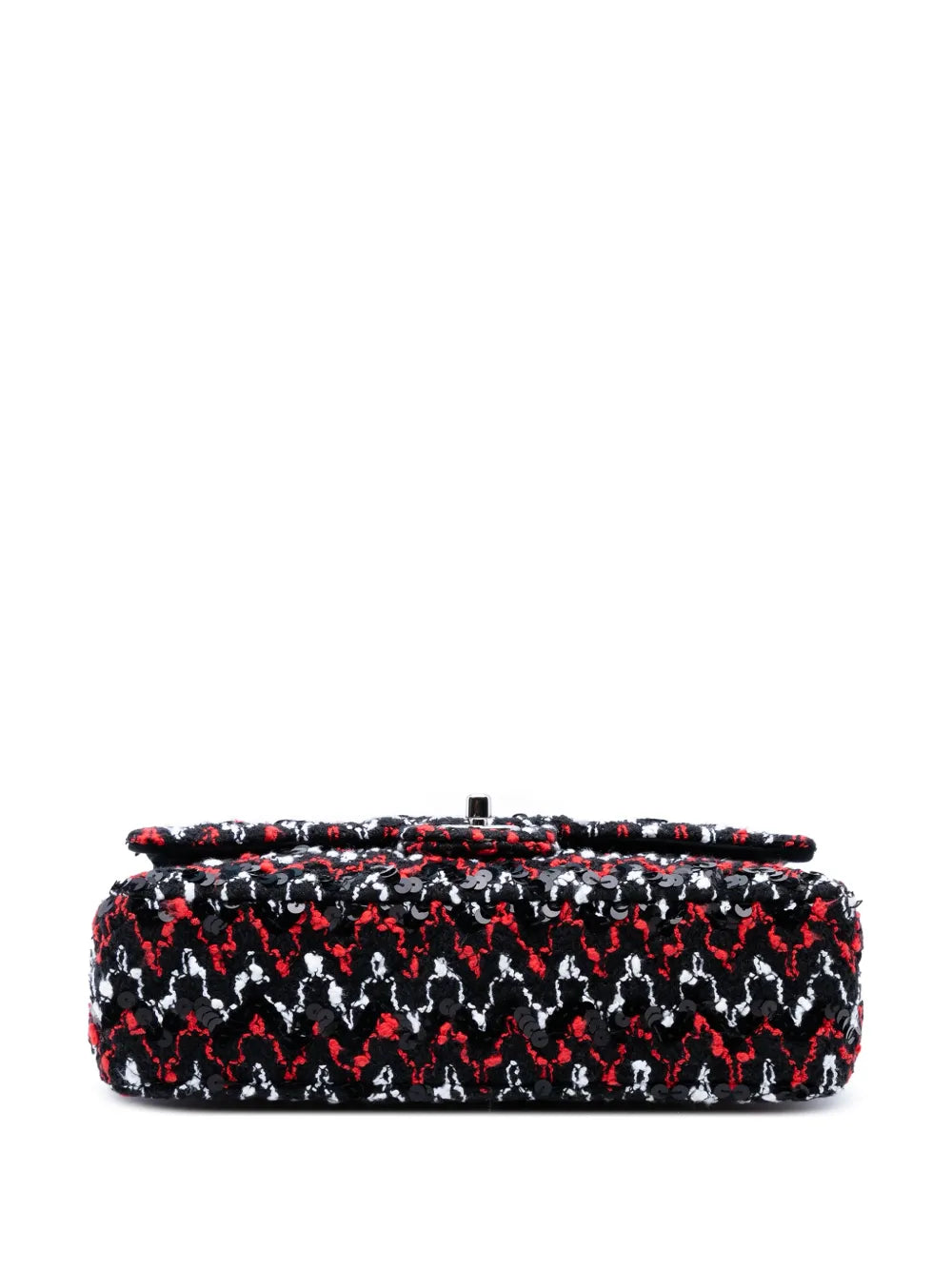 Pre-OwnedCHANEL Pre-Owned2009-2010 Medium Classic Sequined Tweed Double Flap shoulder bag