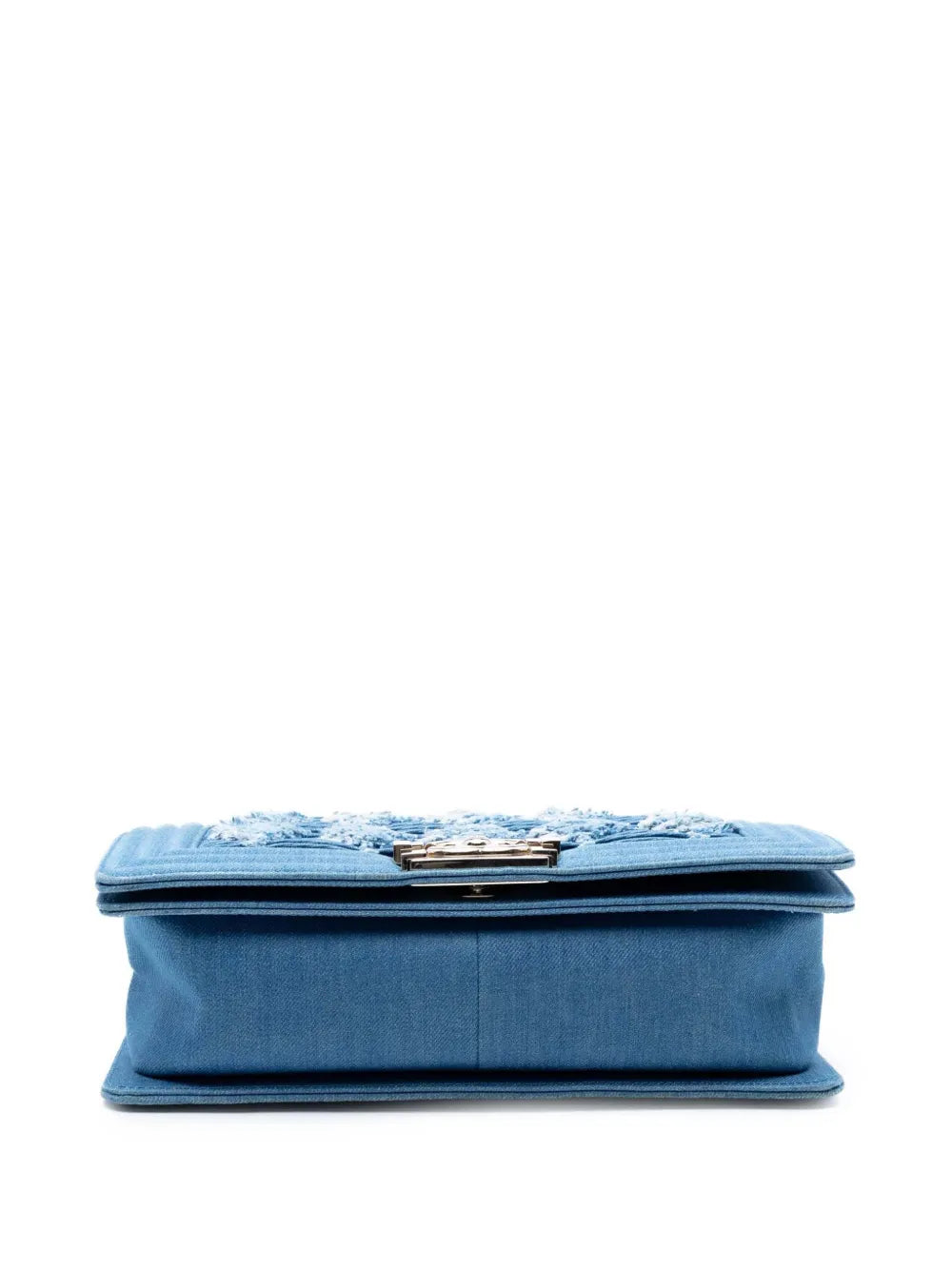 Pre-OwnedCHANEL Pre-Owned2019 Old Medium Pleated Denim Boy Flap crossbody bag