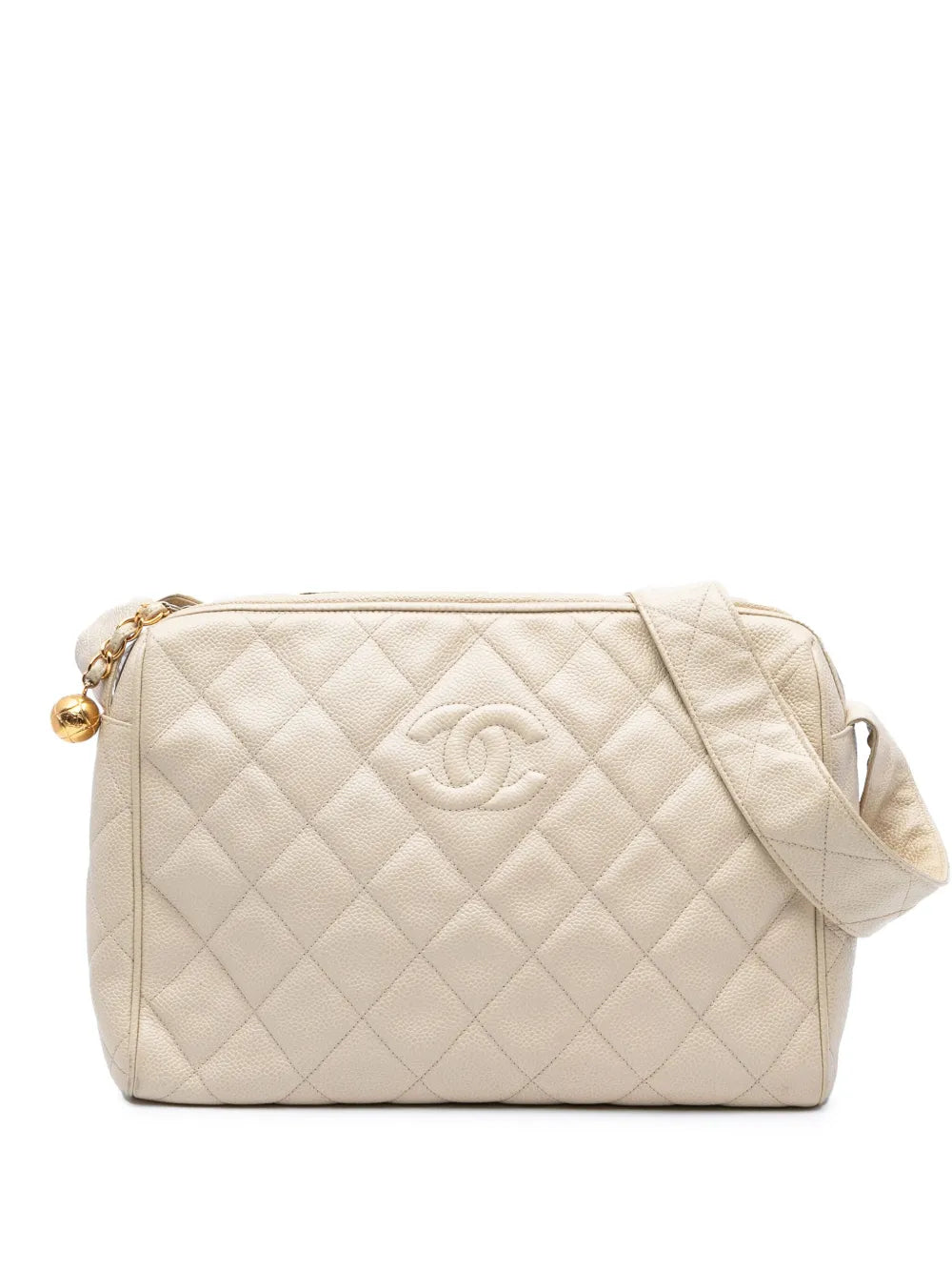 Pre-OwnedCHANEL Pre-Owned1994-1996 CC Quilted Caviar crossbody bag