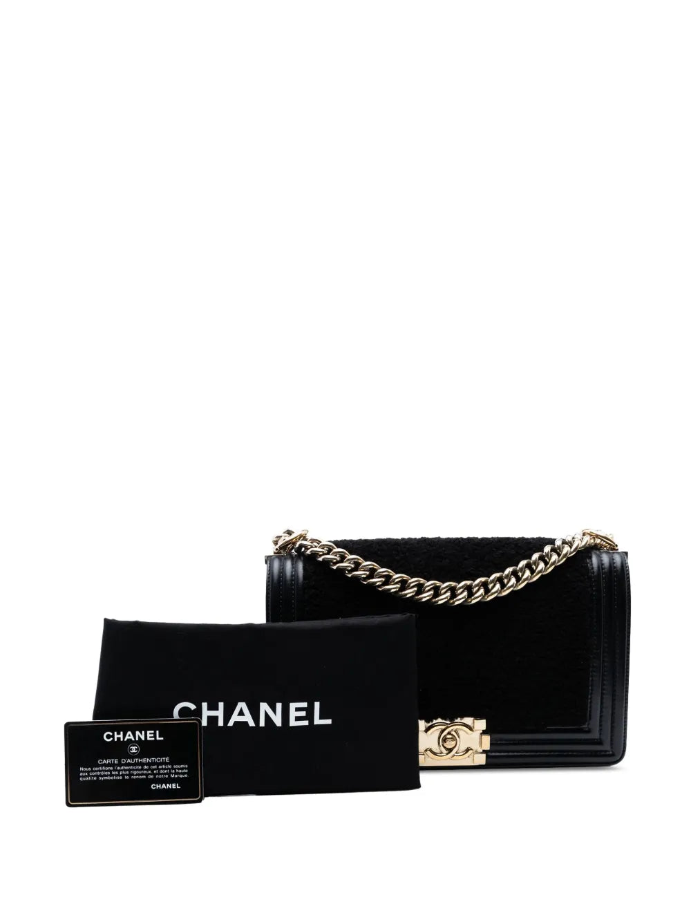 Pre-OwnedCHANEL Pre-Owned2016-2017 Old Medium Shearling Boy Flap crossbody bag