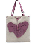 Pre-OwnedSaint Laurent Pre-Owned2000-2012 Canvas Fringed Heart Applique tote bag