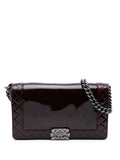 Pre-OwnedCHANEL Pre-Owned2013-2014 Medium Patent Boy Reverso Flap crossbody bag